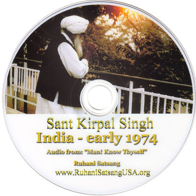 Sant Kirpal Singh in India - early 1974
