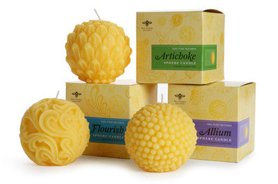 Artisan Beeswax Candle - ALLIUM Sphere